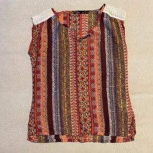 Prana Multicolor Patterned Women's Blouse